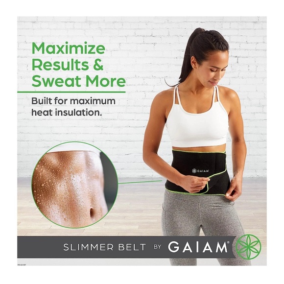 NWT-Gaiam Unisex Design Waist Trimmer Slimmer Belt Sweat Band - Picture 2 of 11